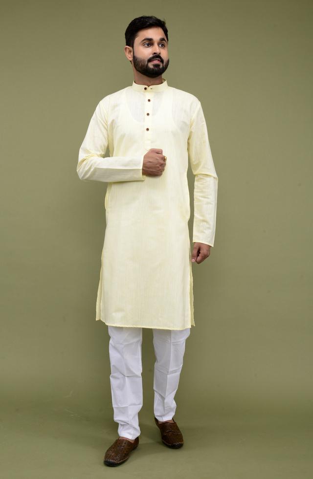 Lemon Yellow Kurta Wth Pyjamas