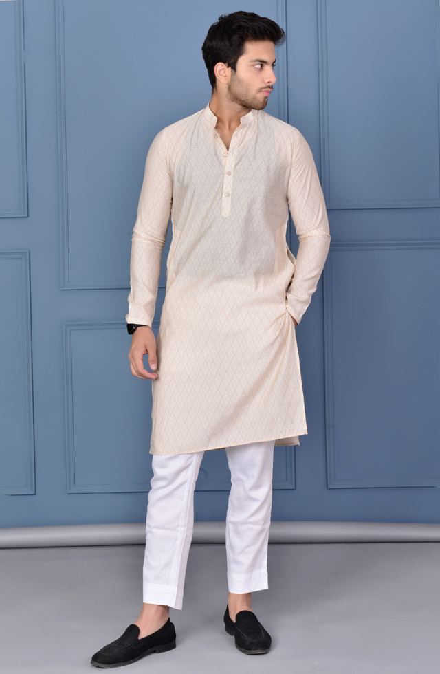 Classy Men Kurta In Cream