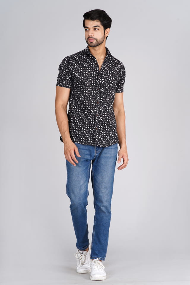 Kaatha printed jaipuri shirt